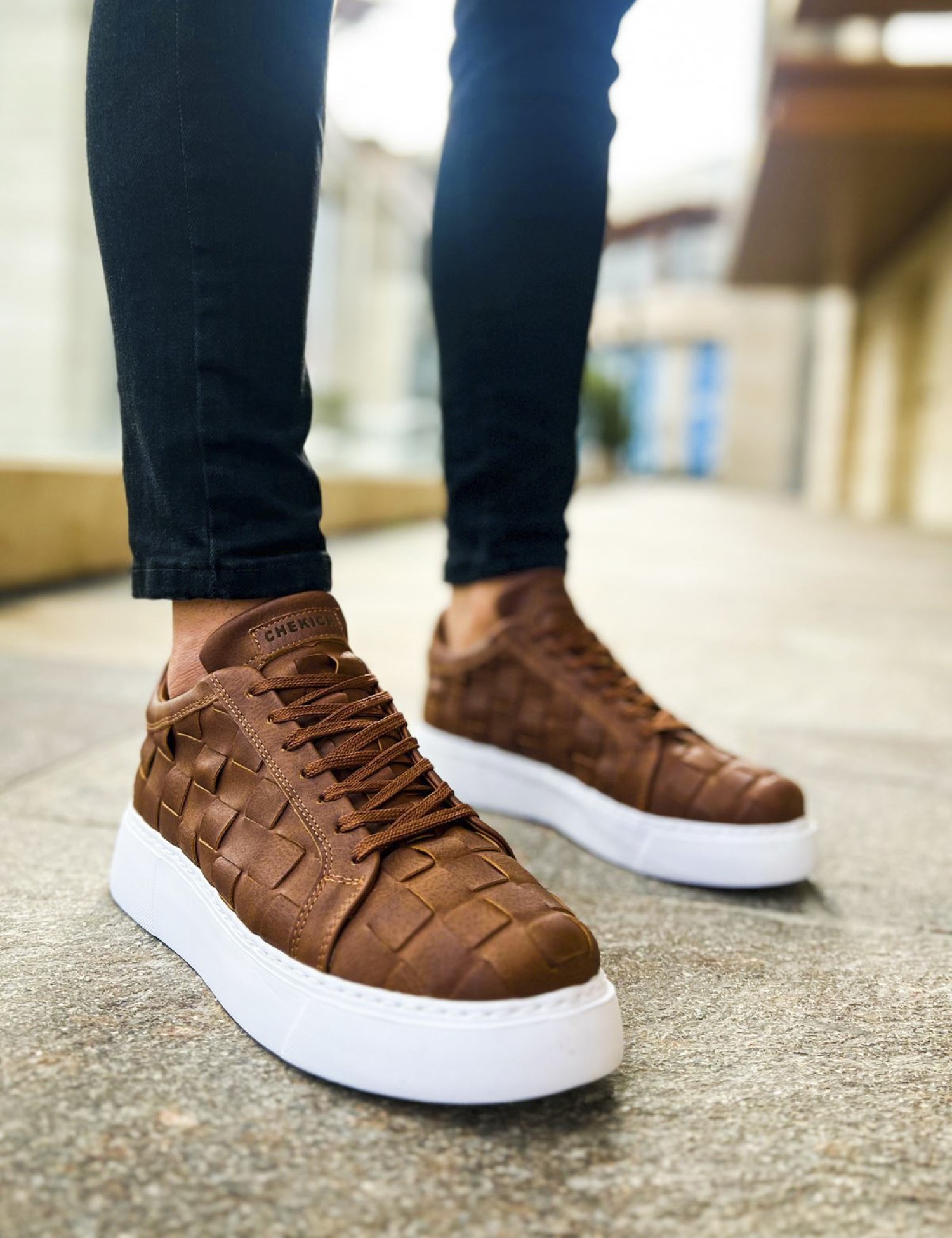 Ανδρικά ταμπά καπιτονέ sneakers δερματίνη CH209T φωτογραφία